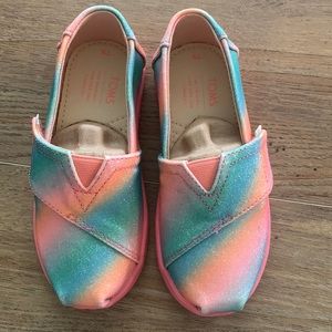 TOMS Classic Multi Gradient Glitter, Toddler Size 9 (Tiny)